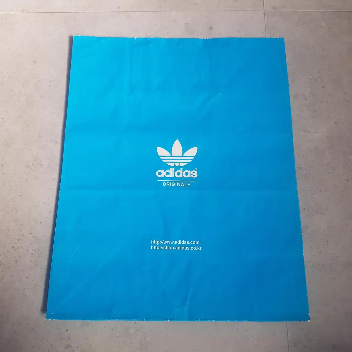 아디다스 adidas 쇼핑백 종이 가방 28x35x14 블루